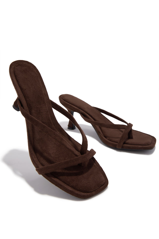 Load image into Gallery viewer, Elena Mid Heel Mules - Brown Suede