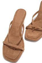 Load image into Gallery viewer, Elena Mid Heel Mules - Camel Suede