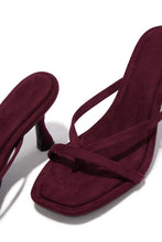 Load image into Gallery viewer, Elena Mid Heel Mules - Wine Suede