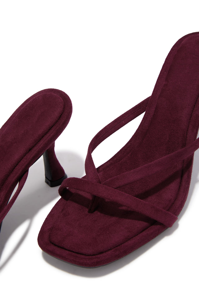 Load image into Gallery viewer, Elena Mid Heel Mules - Wine Suede