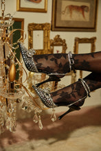 Load image into Gallery viewer, Elina Embellished Ankle Strap Pumps - Black
