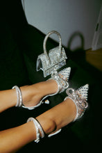 Load image into Gallery viewer, Elina Embellished Ankle Strap Pumps - White