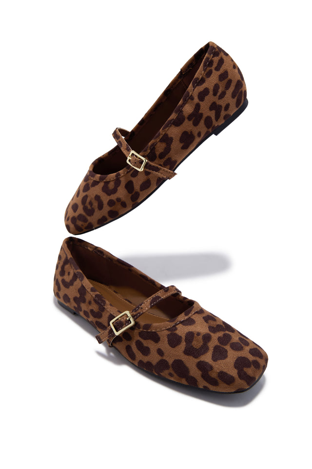 Load image into Gallery viewer, Ellie Mary Jane Flats - Leopard