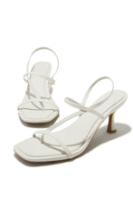 Load image into Gallery viewer, Elsie Slingback Mid Heels - Ivory