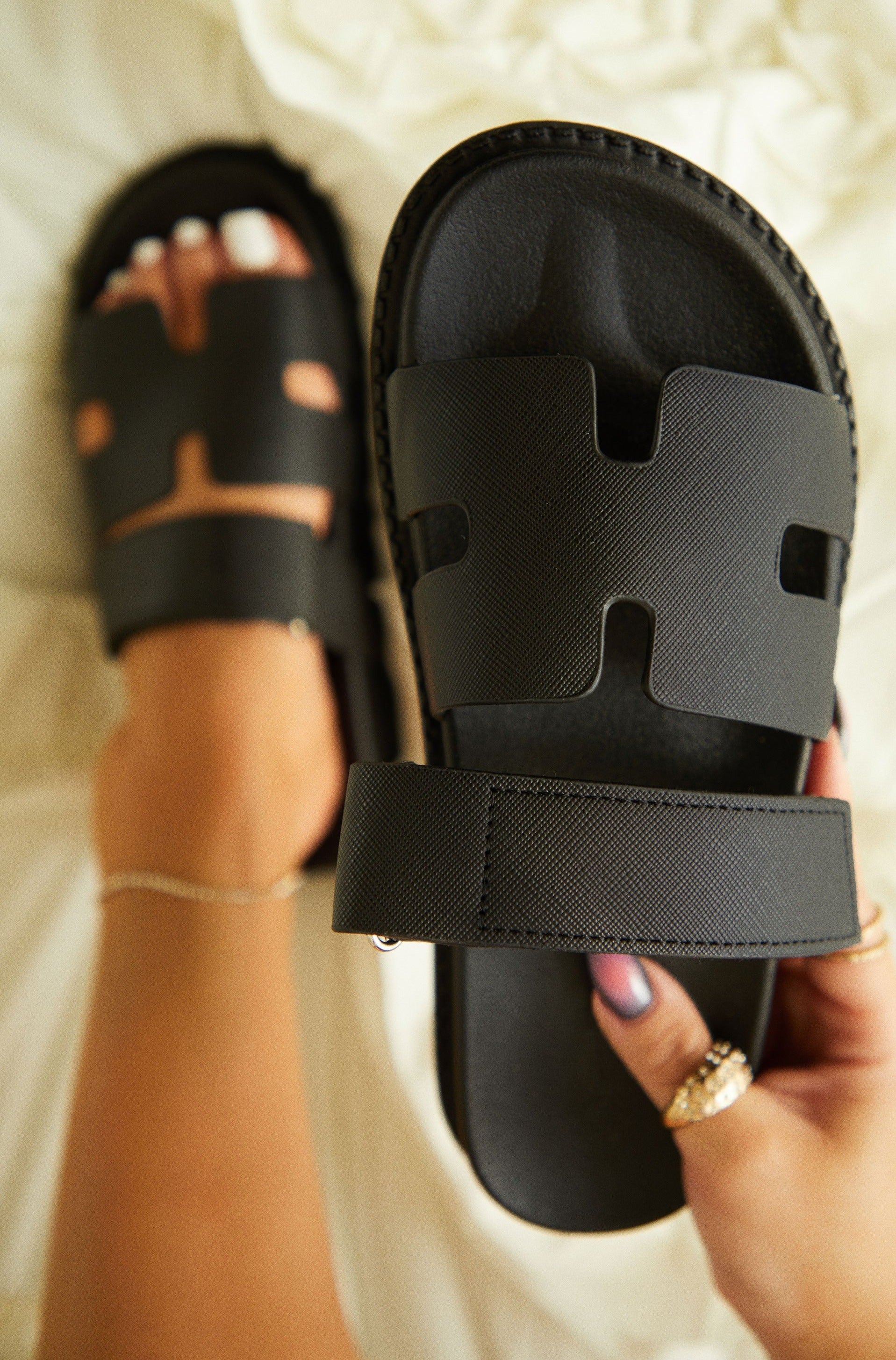 miss lola yeezy slides
