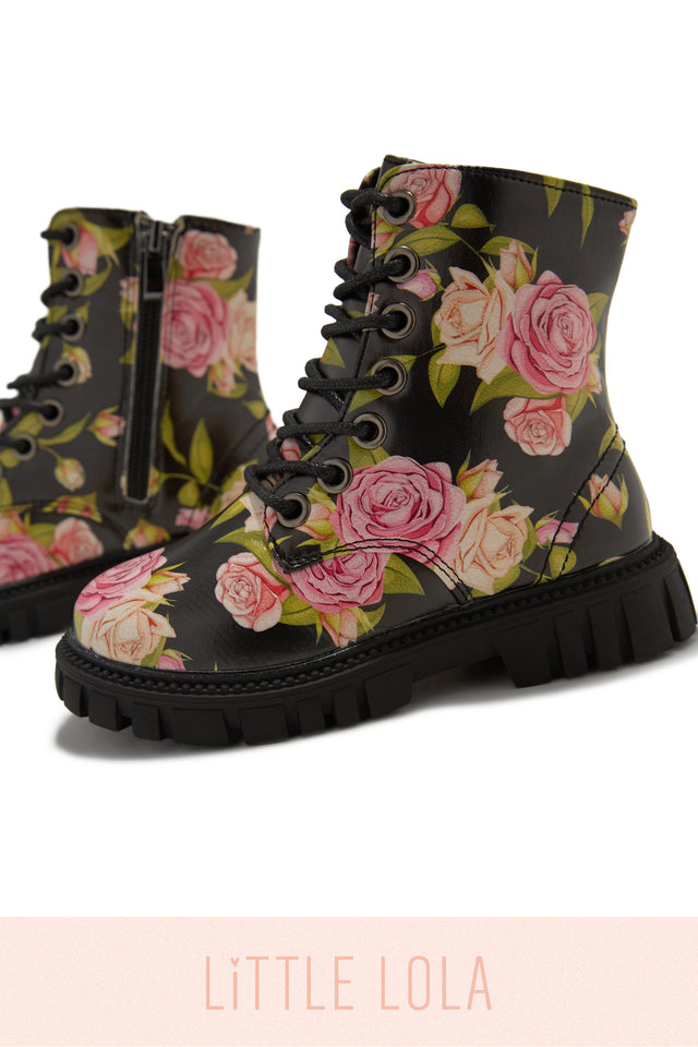 Load image into Gallery viewer, Valentina Lace Up Boots - Floral