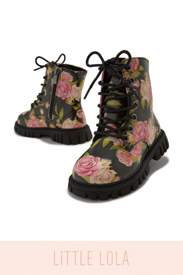Load image into Gallery viewer, Valentina Lace Up Boots - Floral