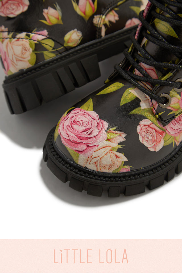 Load image into Gallery viewer, Valentina Lace Up Boots - Floral