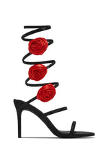 Load image into Gallery viewer, Raisa Around The Ankle Coil Heels - Black Red