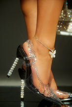 Load image into Gallery viewer, Black Embellished Clear Pump