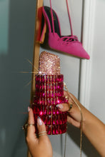 Load image into Gallery viewer, Pink Embellished Lipstick Bag