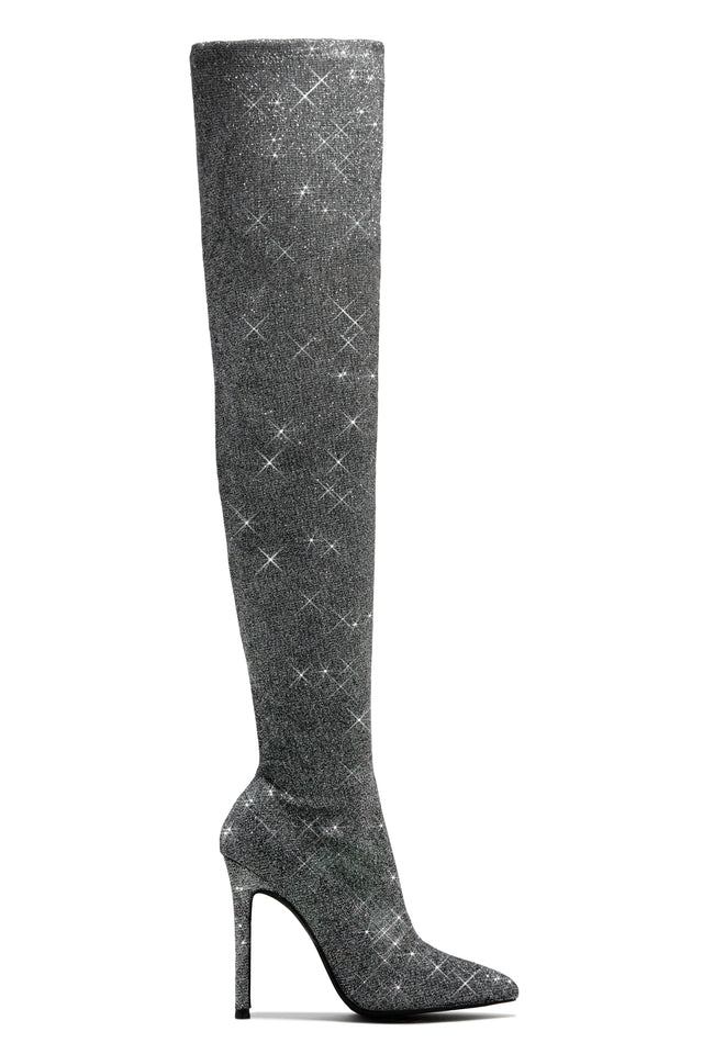 Load image into Gallery viewer, Sultry Touch Over The Knee Boots - Glitter