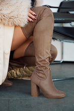 Load image into Gallery viewer, Women Wearing Taupe OTK Boots