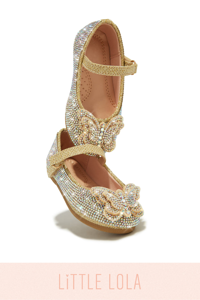 Load image into Gallery viewer, Gold-Tone Embellished Flats