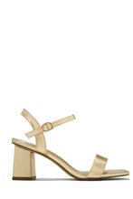 Load image into Gallery viewer, Gold Tone Summer Heel