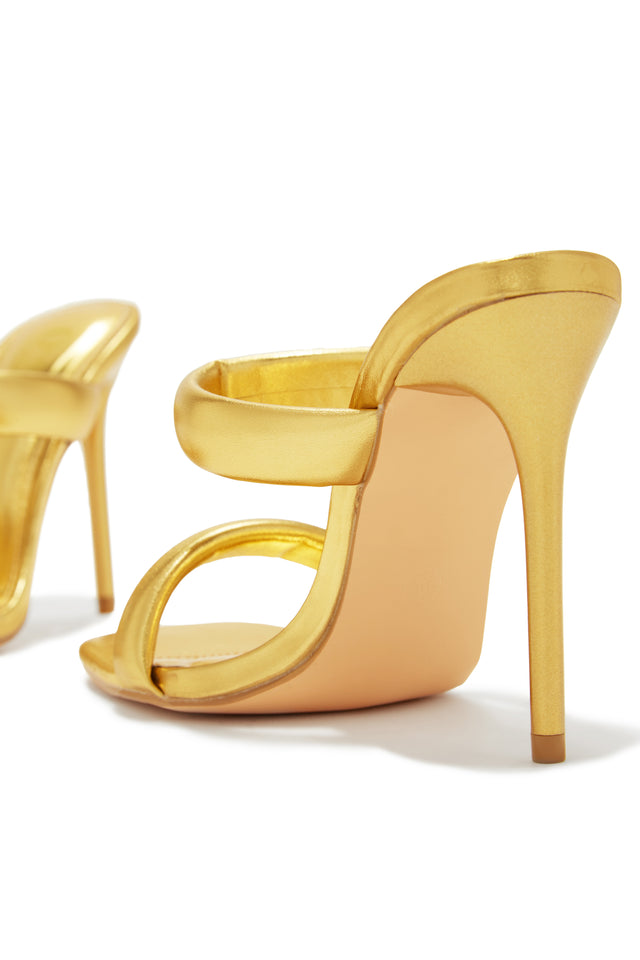 Load image into Gallery viewer, Stassie Single Sole High Heel Mules - Gold
