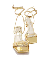Load image into Gallery viewer, Viana Ankle Strap Mid Heels - Gold