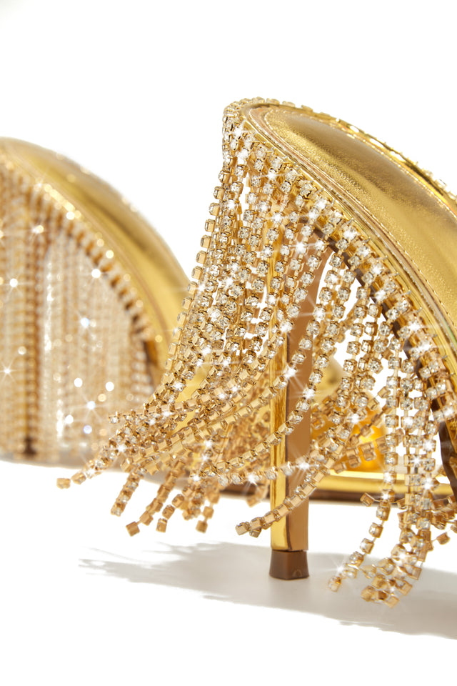 Load image into Gallery viewer, Gold-Tone Single Sole Heels