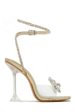 Load image into Gallery viewer, Amaria Embellished Bow Strap High Heels - Multi