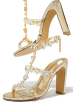 Load image into Gallery viewer, Gold-Tone Single Sole Heels