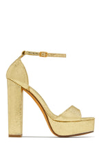 Load image into Gallery viewer, Party Up Platform Block High Heels - Silver
