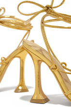 Load image into Gallery viewer, VIP Babes Lace Up High Heels - Gold