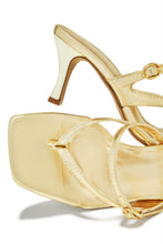 Load image into Gallery viewer, Ainsley Mid Heel Mules - Gold