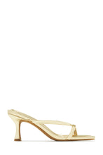 Load image into Gallery viewer, Elena Mid Heel Mules - Gold