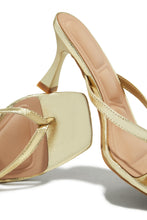 Load image into Gallery viewer, Angelie Mid Heel Mules - Gold
