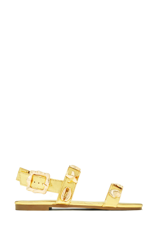 Load image into Gallery viewer, Sea Shore Flat Sandals - Gold
