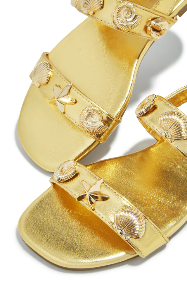 Load image into Gallery viewer, Sea Shore Flat Sandals - Gold
