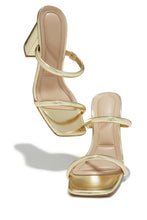 Load image into Gallery viewer, Slip On Gold Mules