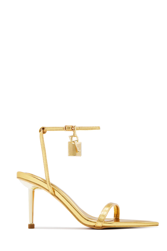 Load image into Gallery viewer, Locked In Love Mid Heels - Gold