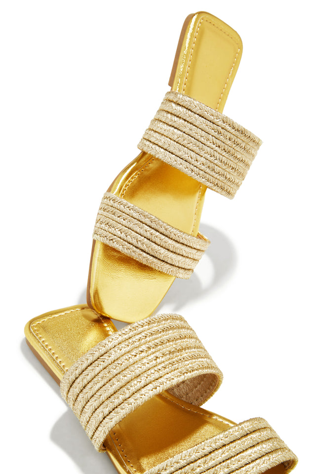 Load image into Gallery viewer, Paradise Found Slip On Sandals - Gold