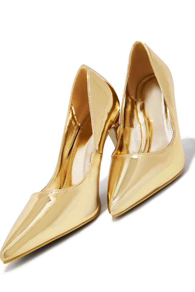 Load image into Gallery viewer, Kylan Heel Pumps - Gold