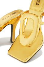 Load image into Gallery viewer, Adonna Thong Strap Mule Heels - Gold