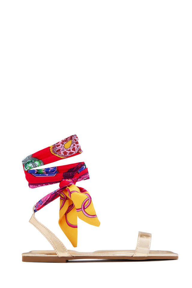 Load image into Gallery viewer, Tropicana Lace Up Sandals - Gold
