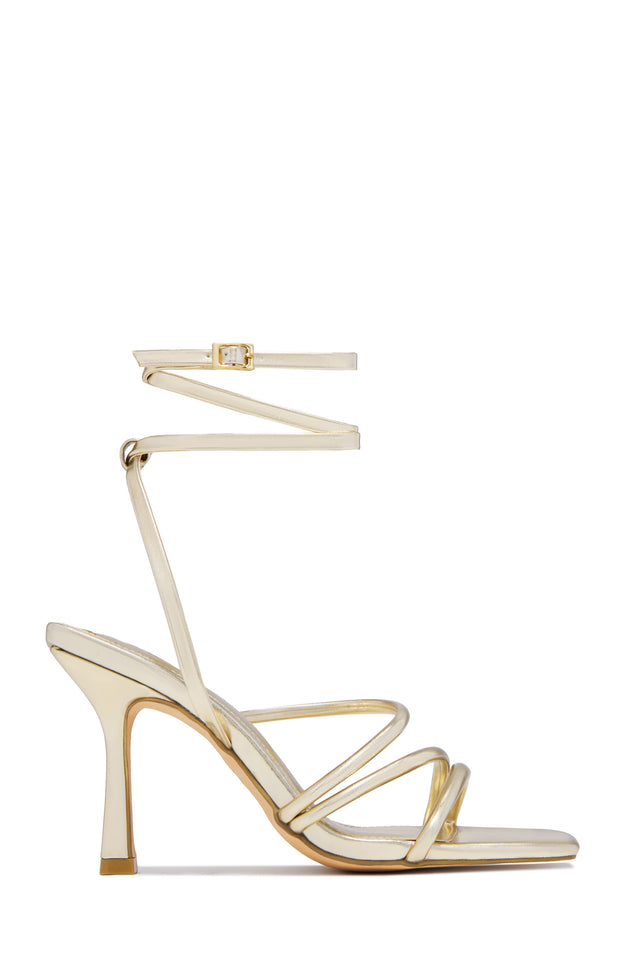 Load image into Gallery viewer, Katti Strappy Mid Heels - Gold