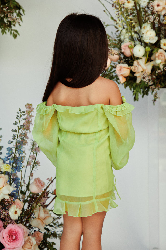 Load image into Gallery viewer, Little Lola Green Dress