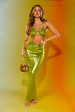 Load image into Gallery viewer, Green Metallic Dress