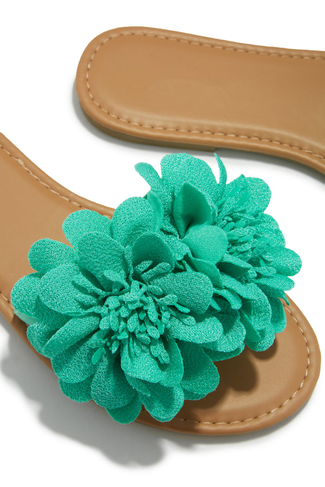 Load image into Gallery viewer, Turquoise Flower Summer Sandals