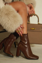 Load image into Gallery viewer, Harlow Block Heel Ankle Boot - Brown