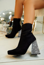 Load image into Gallery viewer, High Priority Embellished Heel Boot - Black