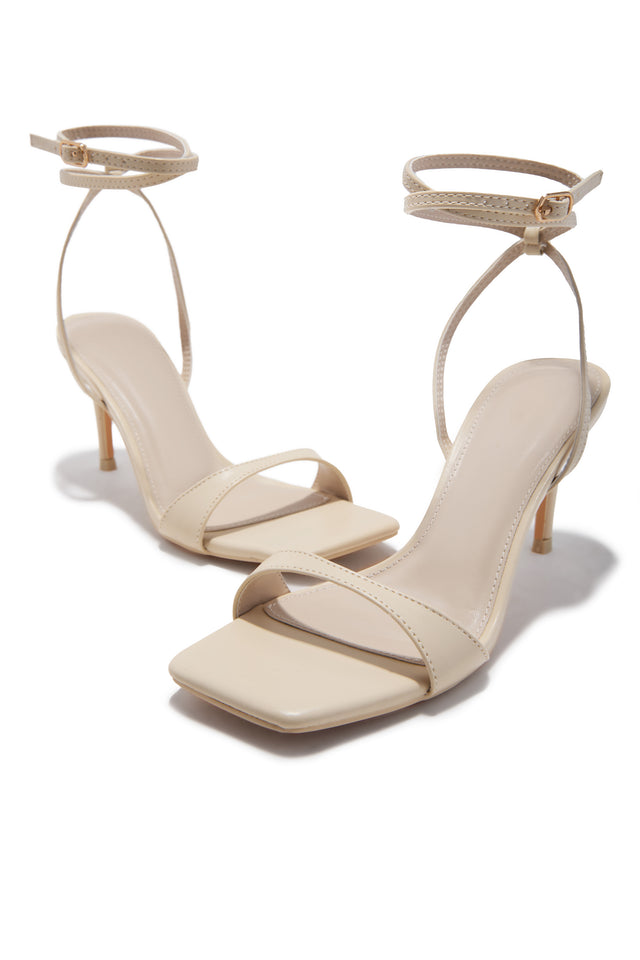 Load image into Gallery viewer, Viana Ankle Strap Mid Heels - Ivory