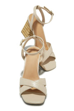 Load image into Gallery viewer, Punta Cana Block Heels - Ivory
