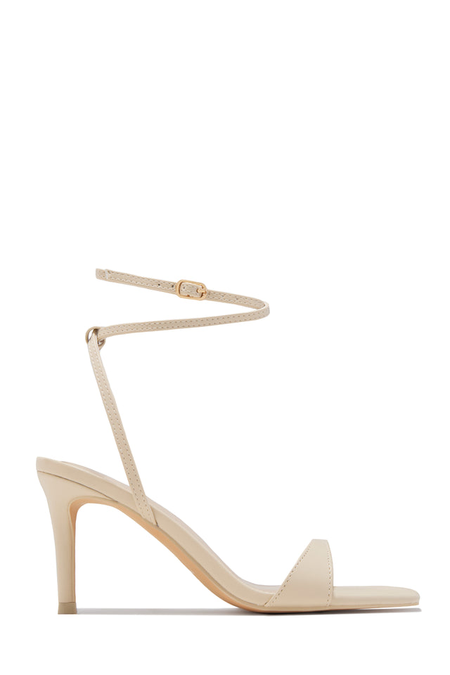 Load image into Gallery viewer, Viana Ankle Strap Mid Heels - Ivory