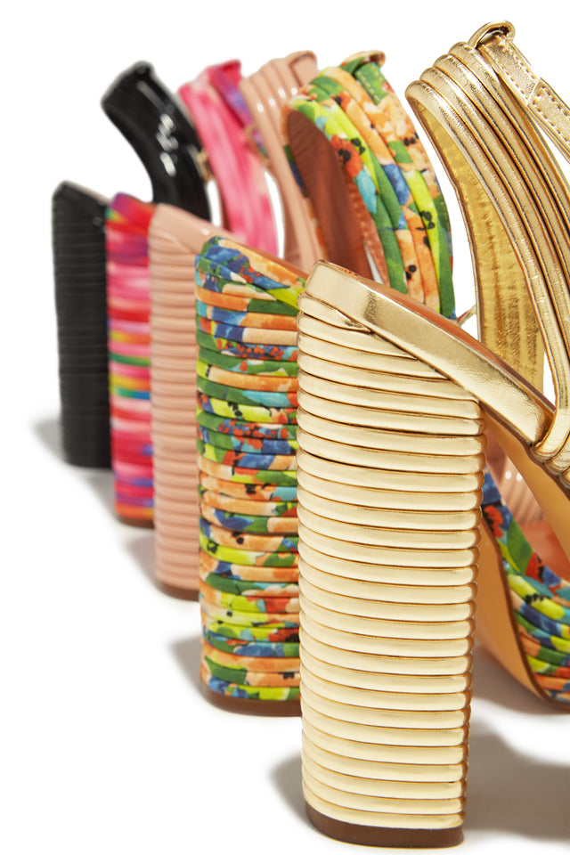 Load image into Gallery viewer, Jazzlyn Platform Block Heels - Nude