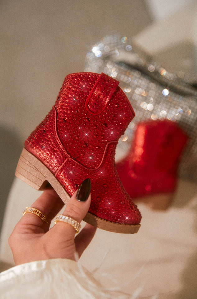 Load image into Gallery viewer, Kaleen Kids Embellished Cowgirl Boots - Red