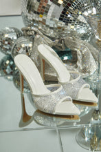 Load image into Gallery viewer, Kari Embellished High Heel Mules - White
