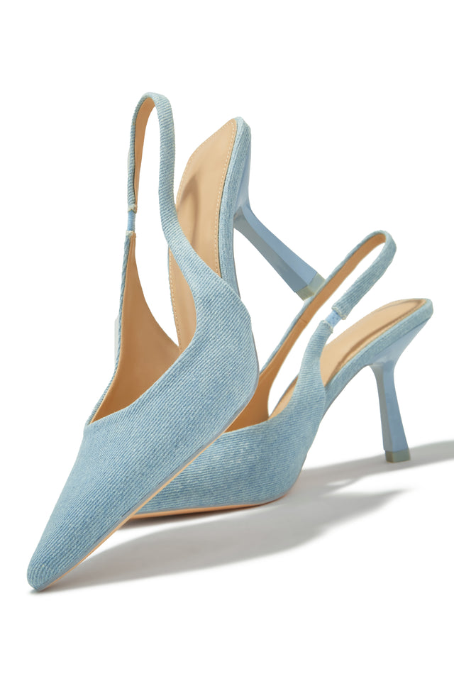 Load image into Gallery viewer, Karia Slingback Pumps - Denim